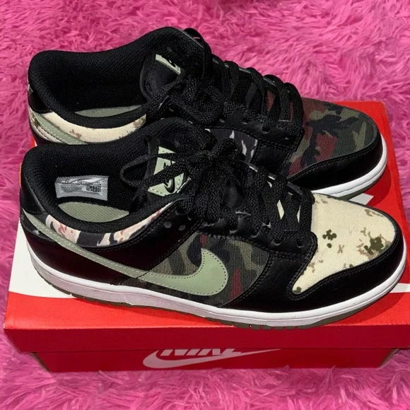 **SOLD**Nike Dunk Low Crazy Mult-Camo Sneakers - Picture 2 of 5